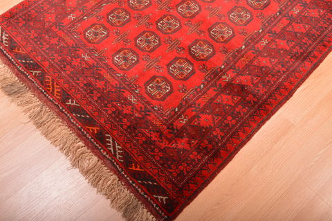 Khan Mohammadi Red Hand Knotted 35 X 63 Area Rug 100-76095 Image 14
