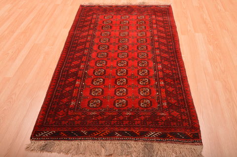 Khan Mohammadi Red Hand Knotted 35 X 63 Area Rug 100-76095 Image 1