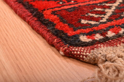 Khan Mohammadi Red Hand Knotted 35 X 63 Area Rug 100-76095 Image 3