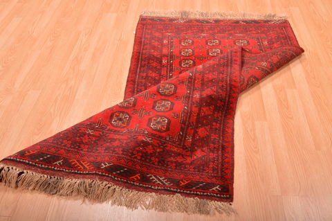 Khan Mohammadi Red Hand Knotted 35 X 63 Area Rug 100-76095 Image 5