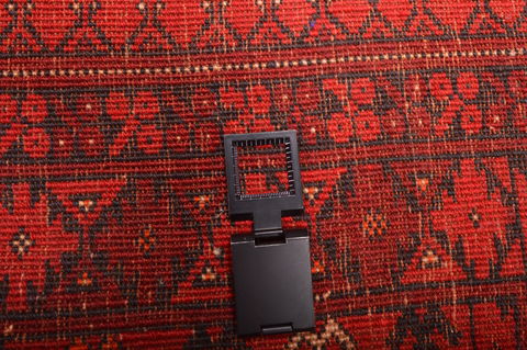 Khan Mohammadi Red Hand Knotted 35 X 63 Area Rug 100-76095 Image 7