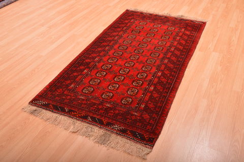 Khan Mohammadi Red Hand Knotted 35 X 63 Area Rug 100-76095 Image 8