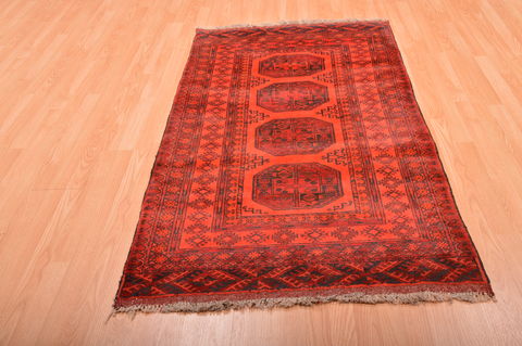 Khan Mohammadi Red Runner Hand Knotted 35 X 68 Area Rug 100-76096 Image 3