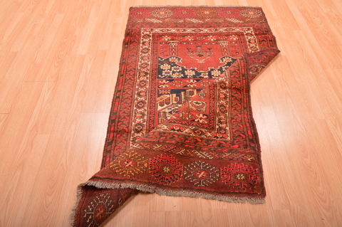 Khan Mohammadi Red Hand Knotted 34 X 511 Area Rug 100-76097 Image 12