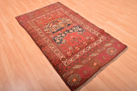 Khan Mohammadi Red Hand Knotted 34 X 511 Area Rug 100-76097 Image 3