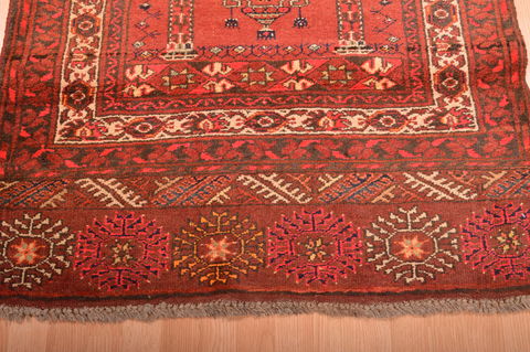 Khan Mohammadi Red Hand Knotted 34 X 511 Area Rug 100-76097 Image 8