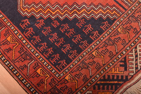 Khan Mohammadi Blue Runner Hand Knotted 35 X 70 Area Rug 100-76110 Image 14