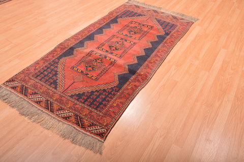 Khan Mohammadi Blue Runner Hand Knotted 35 X 70 Area Rug 100-76110 Image 6