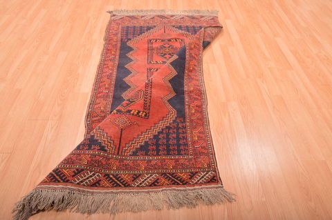 Khan Mohammadi Blue Runner Hand Knotted 35 X 70 Area Rug 100-76110 Image 9