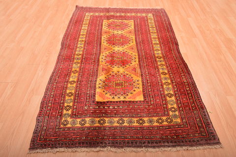 Khan Mohammadi Yellow Hand Knotted 43 X 610 Area Rug 100-76115 Image 5