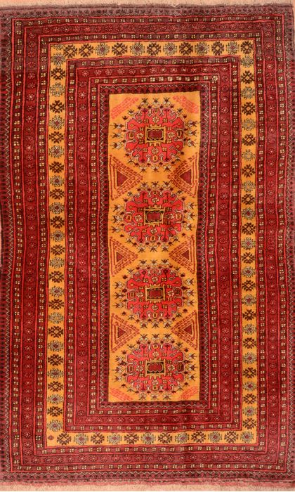 Khan Mohammadi Yellow Hand Knotted 43 X 610 Area Rug 100-76115 Image 0