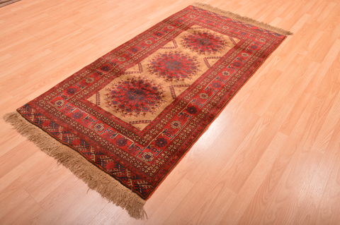 Khan Mohammadi Red Hand Knotted 35 X 65 Area Rug 100-76117 Image 10