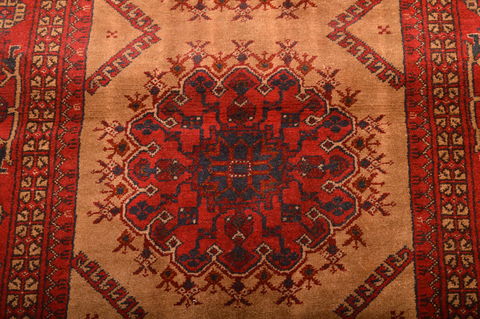 Khan Mohammadi Red Hand Knotted 35 X 65 Area Rug 100-76117 Image 12