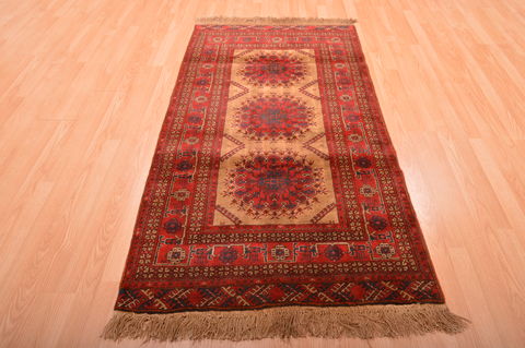 Khan Mohammadi Red Hand Knotted 35 X 65 Area Rug 100-76117 Image 8