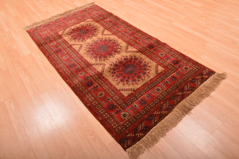Khan Mohammadi Red Hand Knotted 35 X 65 Area Rug 100-76117 Image 9