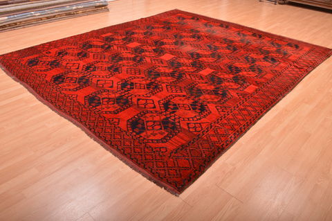 Khan Mohammadi Red Hand Knotted 93 X 113 Area Rug 100-76121 Image 13