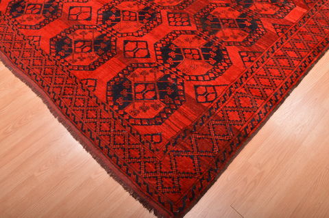 Khan Mohammadi Red Hand Knotted 93 X 113 Area Rug 100-76121 Image 14