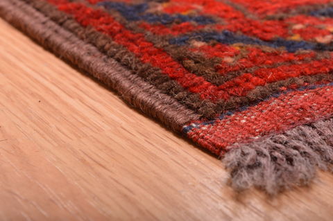 Khan Mohammadi Red Hand Knotted 93 X 113 Area Rug 100-76121 Image 17