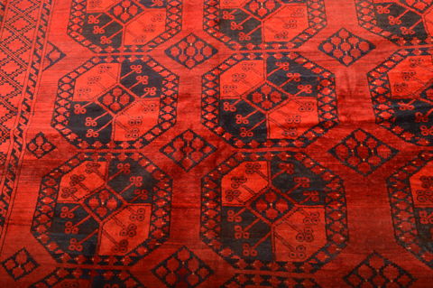 Khan Mohammadi Red Hand Knotted 93 X 113 Area Rug 100-76121 Image 1