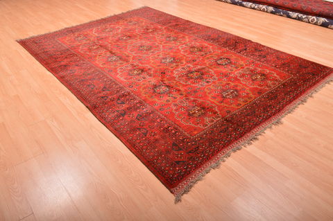 Khan Mohammadi Red Hand Knotted 68 X 98 Area Rug 100-76123 Image 13