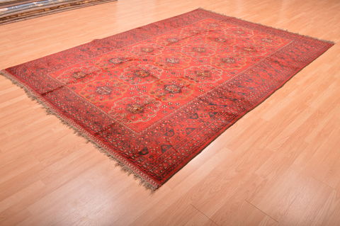 Khan Mohammadi Red Hand Knotted 68 X 98 Area Rug 100-76123 Image 14