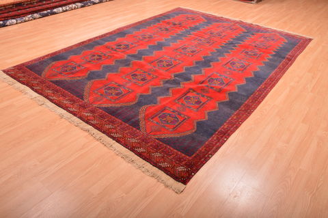 Khan Mohammadi Blue Hand Knotted 76 X 108 Area Rug 100-76129 Image 2