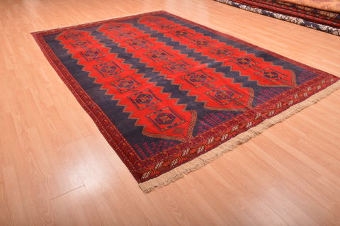 Khan Mohammadi Blue Hand Knotted 76 X 108 Area Rug 100-76129 Image 5