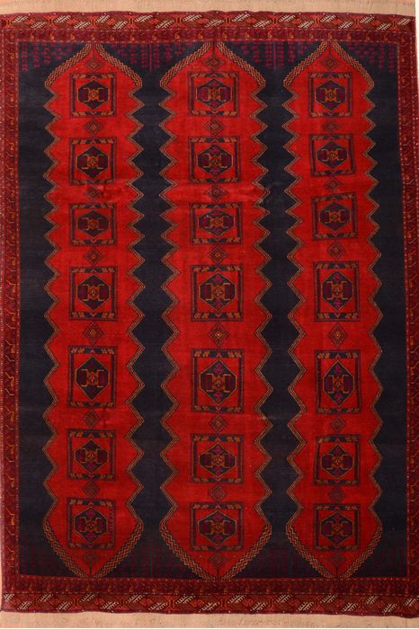 Khan Mohammadi Blue Hand Knotted 76 X 108 Area Rug 100-76129 Image 0