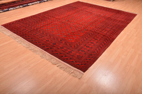 Khan Mohammadi Red Hand Knotted 84 X 114 Area Rug 100-76130 Image 14