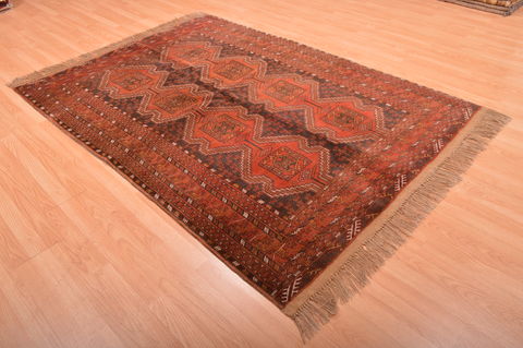 Khan Mohammadi Brown Hand Knotted 51 X 73 Area Rug 100-76131 Image 11