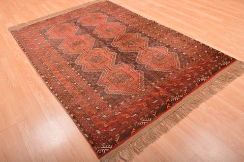 Khan Mohammadi Brown Hand Knotted 51 X 73 Area Rug 100-76131 Image 13