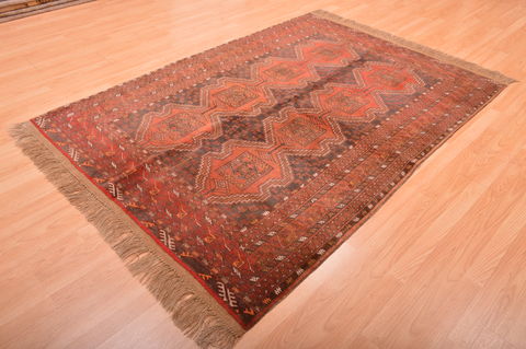 Khan Mohammadi Brown Hand Knotted 51 X 73 Area Rug 100-76131 Image 14