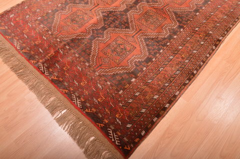Khan Mohammadi Brown Hand Knotted 51 X 73 Area Rug 100-76131 Image 15