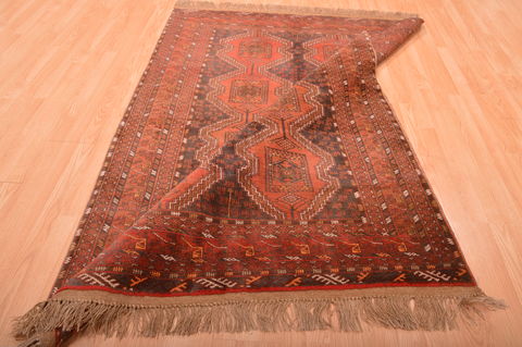 Khan Mohammadi Brown Hand Knotted 51 X 73 Area Rug 100-76131 Image 6