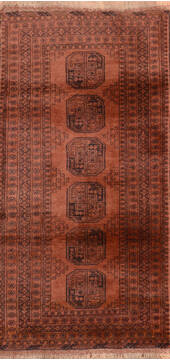 Afghan Khan Mohammadi Brown Rectangle 3x5 ft Wool Carpet 76137