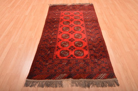 Khan Mohammadi Red Hand Knotted 35 X 66 Area Rug 100-76138 Image 12