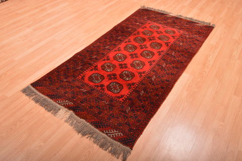 Khan Mohammadi Red Hand Knotted 35 X 66 Area Rug 100-76138 Image 13