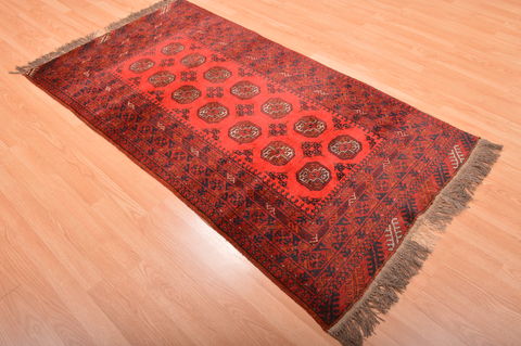Khan Mohammadi Red Hand Knotted 35 X 66 Area Rug 100-76138 Image 14