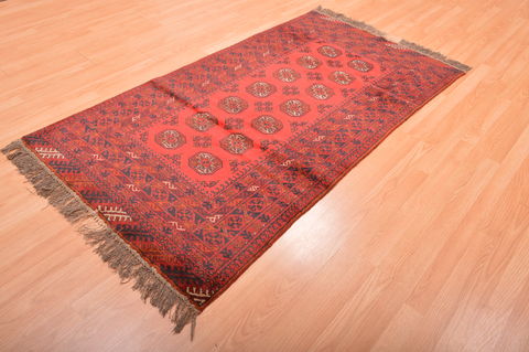 Khan Mohammadi Red Hand Knotted 35 X 66 Area Rug 100-76138 Image 2