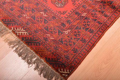 Khan Mohammadi Red Hand Knotted 35 X 66 Area Rug 100-76138 Image 3