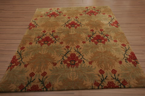 Nepal Multicolor Hand Knotted 58 X 80 Area Rug 155-76140 Image 1