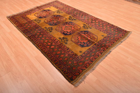 Khan Mohammadi Green Hand Knotted 47 X 72 Area Rug 100-76143 Image 3