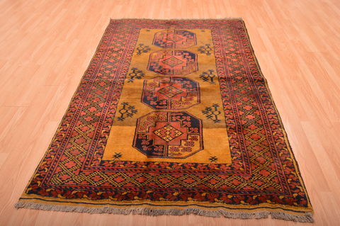 Khan Mohammadi Green Hand Knotted 47 X 72 Area Rug 100-76143 Image 4