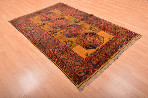 Khan Mohammadi Green Hand Knotted 47 X 72 Area Rug 100-76143 Image 5