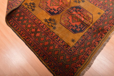 Khan Mohammadi Green Hand Knotted 47 X 72 Area Rug 100-76143 Image 6