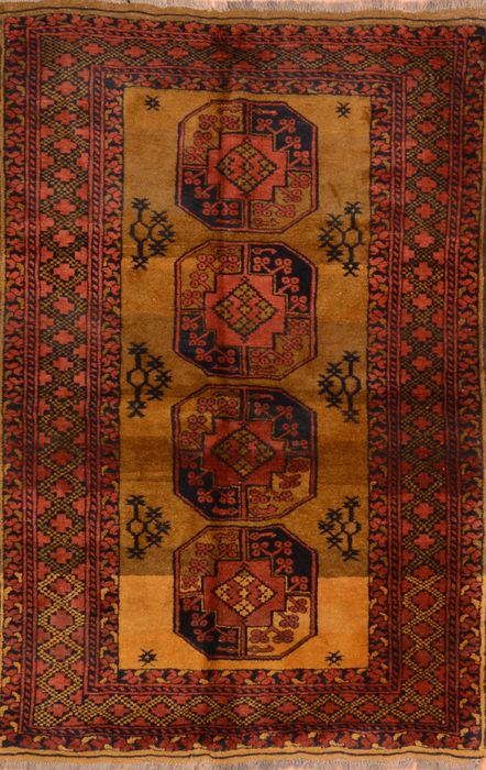 Khan Mohammadi Green Hand Knotted 47 X 72 Area Rug 100-76143 Image 0