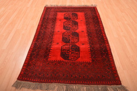 Khan Mohammadi Red Hand Knotted 40 X 64 Area Rug 100-76144 Image 1