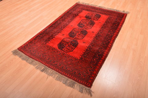 Khan Mohammadi Red Hand Knotted 40 X 64 Area Rug 100-76144 Image 6