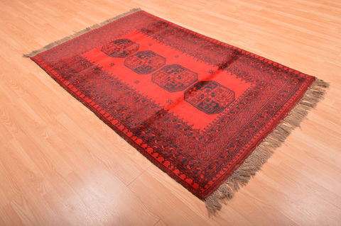 Khan Mohammadi Red Hand Knotted 40 X 64 Area Rug 100-76144 Image 9