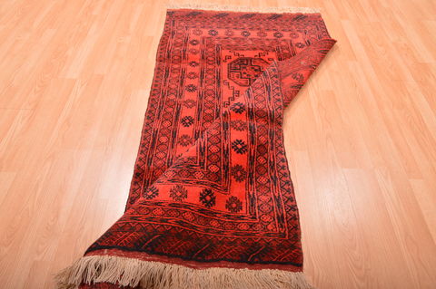 Khan Mohammadi Purple Runner Hand Knotted 35 X 68 Area Rug 100-76147 Image 13